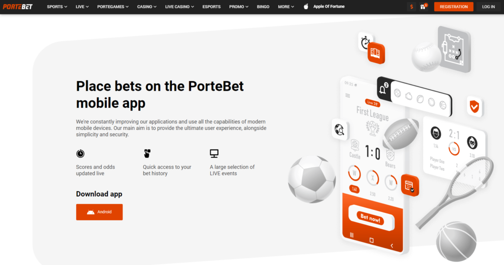 Mobile Version Review: PorteBet App for iOS and Android Users