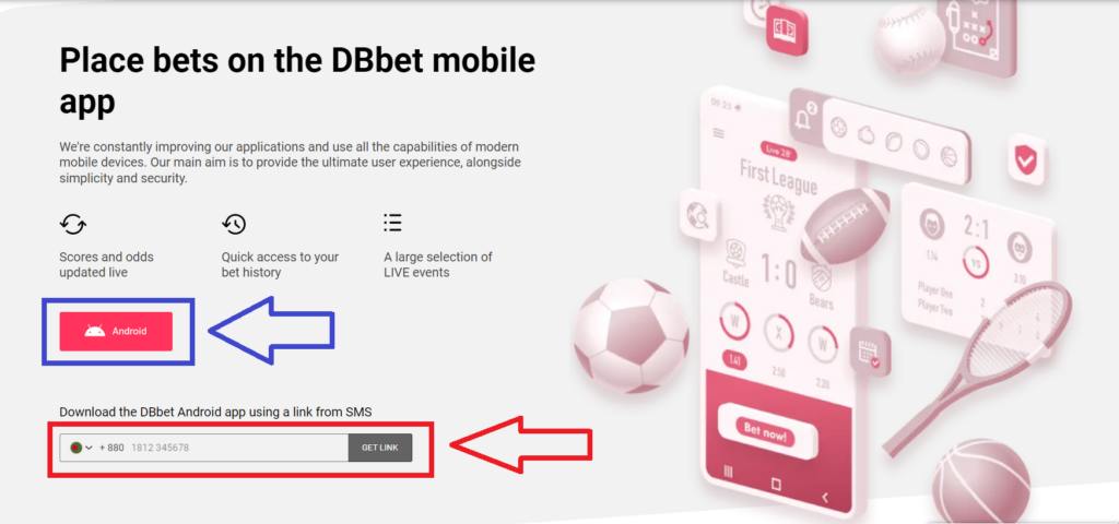 DBbet Bookmaker App for Different Operating Systems