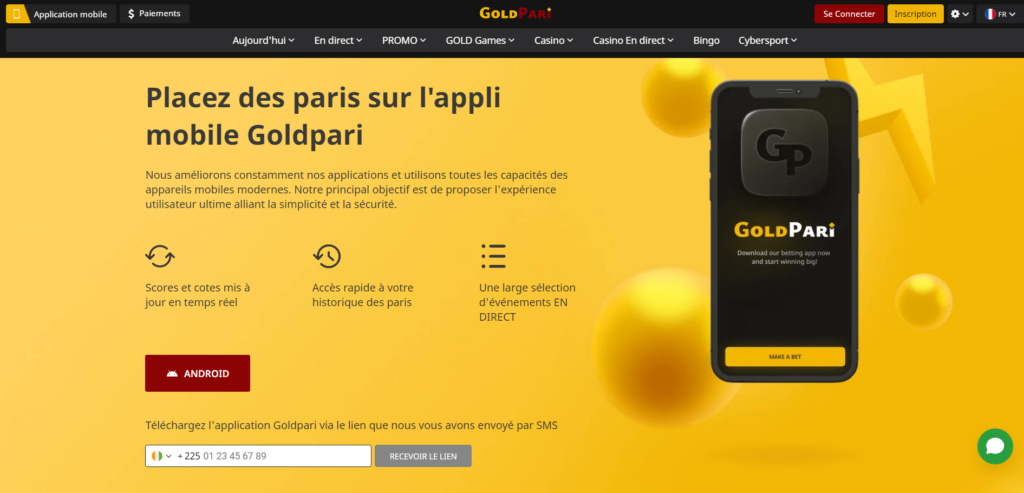 Application mobile GoldPari