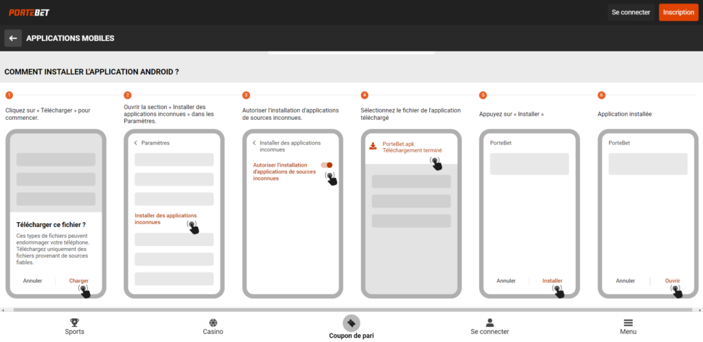 PorteBet  l'Application Android 